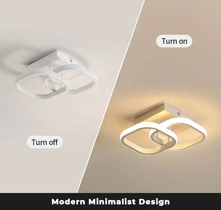 PANCA 22W Modern Square LED Ceiling Light – Acrylic, Minimalist Design, 3 Color Modes with Remote Control