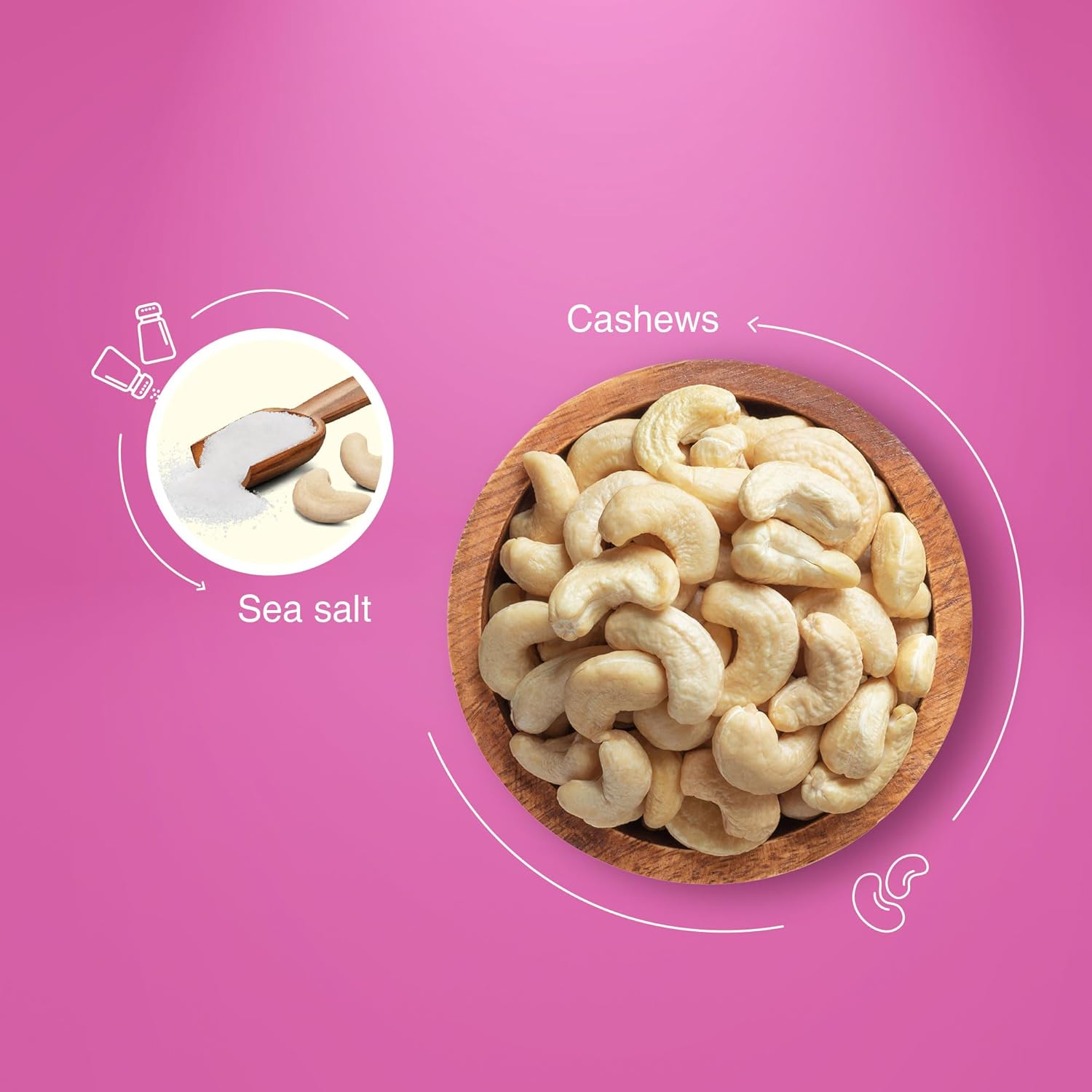 Pureheart Nutreat Roasted Salted Cashews (454 gm), Flavourful & Crunchy Snack | Premium Salted Whole Cashew Nuts/Kaju Dry Fruit
