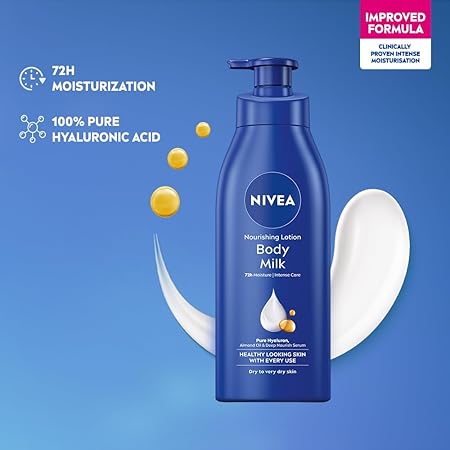 NIVEA Nourishing Body Milk 600ml Body Lotion with Hyaluronic Acid