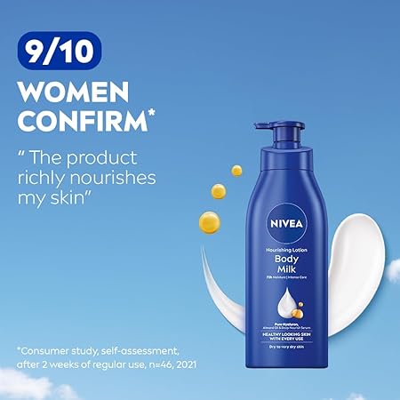 NIVEA Nourishing Body Milk 600ml Body Lotion with Hyaluronic Acid