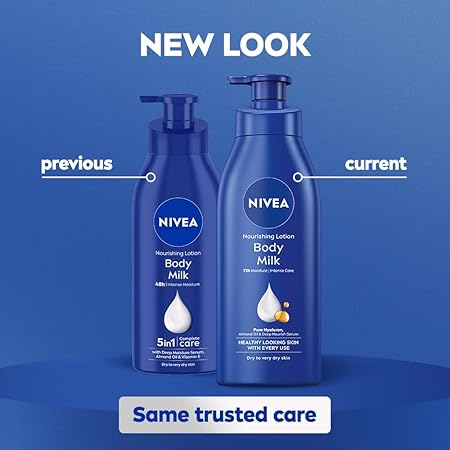 NIVEA Nourishing Body Milk 600ml Body Lotion with Hyaluronic Acid
